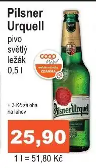 COOP DISKONT Pilsner Urquell 0.5L nabídka