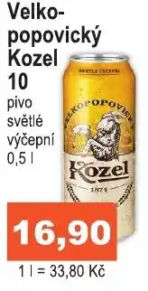 COOP DISKONT Velko- popovický Kozel 10 0.5L nabídka