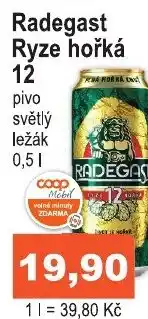 COOP DISKONT Radegast Ryze hořká 12 0.5L nabídka