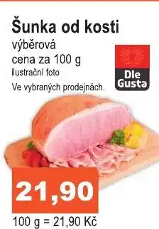 COOP DISKONT Šunka od kosti výběrová nabídka