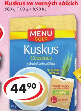 Kuskus ve varných sáčcích