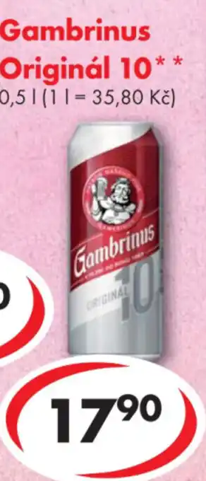 CBA Gambrinus Originál 10 0.5L nabídka