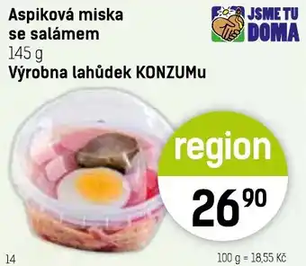 Konzum Aspiková miska se salámem nabídka