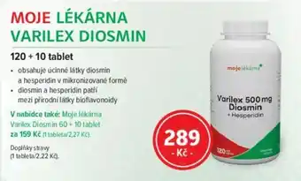 mojelekarna.cz MOJE LÉKÁRNA VARILEX DIOSMIN 120 + 10 tablet nabídka