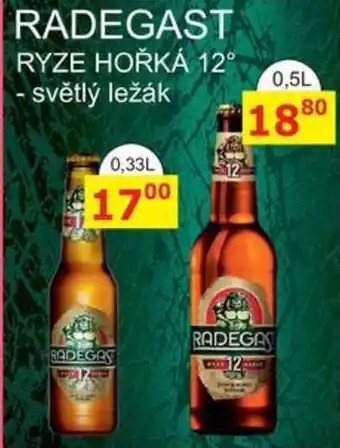 BENE Nápoje RADEGAST RYZE HOŘKÁ 12° nabídka