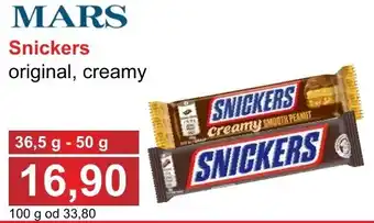 PLUS JIP Snickers original, creamy nabídka