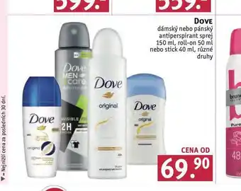 Rossmann Dove antiperspirant, roll-on, stick nabídka