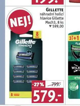 Rossmann Gillette náhradní holicí hlavice nabídka