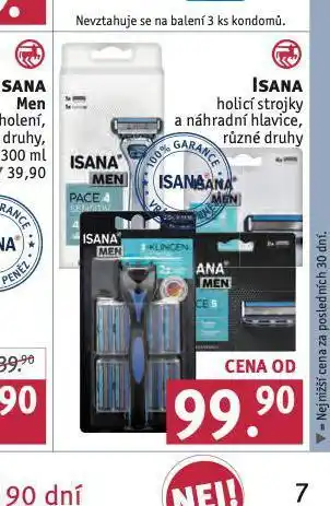 Rossmann Isana holicí strojky a náhradní hlavice nabídka