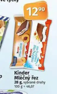 Coop Kinder mléčný řez nabídka