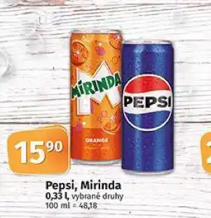 Coop Pepsi, mirinda nabídka