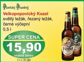 PLUS JIP Velkopopovický Kozel 0.5L nabídka