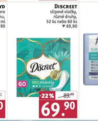 Rossmann Discreet slipové vložky nabídka