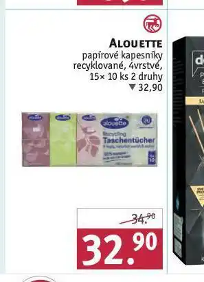 Rossmann Alouette papírové kapesníky nabídka