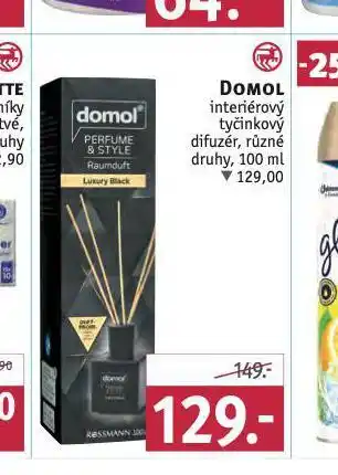 Rossmann Domol interiérový tyčinkový difuzér nabídka