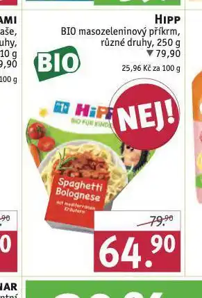 Rossmann Hipp bio masozeleninový příkrm nabídka