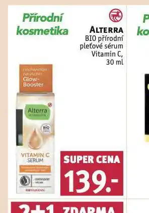 Rossmann Alterra bio přírodní pleťové sérum nabídka