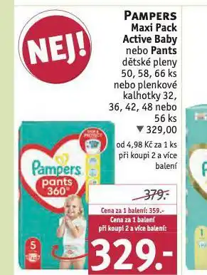 Rossmann Pampers dětské plenky nabídka