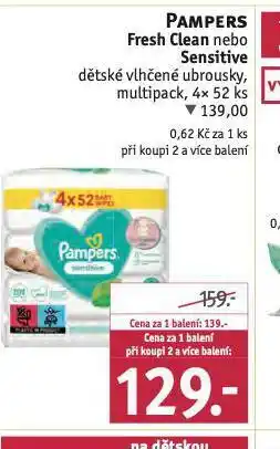 Rossmann Pampers dětské vlhčené ubrousky nabídka