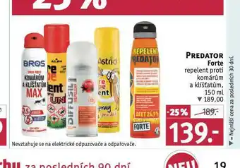 Rossmann Predator forte repelent nabídka