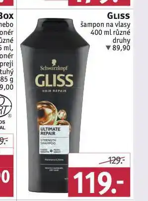 Rossmann Gliss šampon nabídka