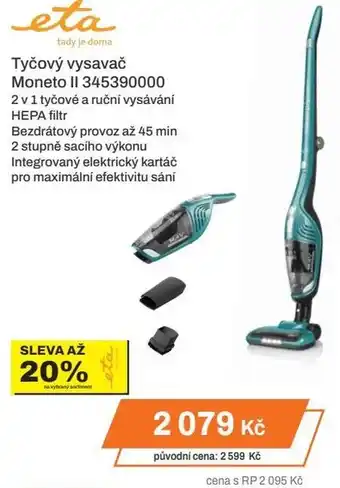 Expert Tyčový vysavač Moneto II 345390000 nabídka