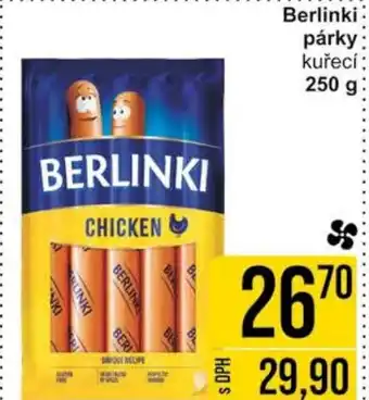 Jip Berlinki párky kuřecí 250 g nabídka