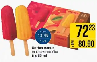 Jip Sorbet nanuk malina+meruňka 6 x 50 ml nabídka