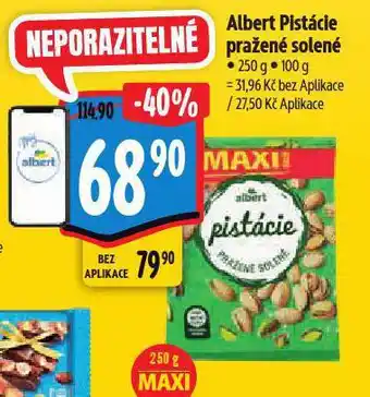 Albert Albert pistácie pražené solené nabídka