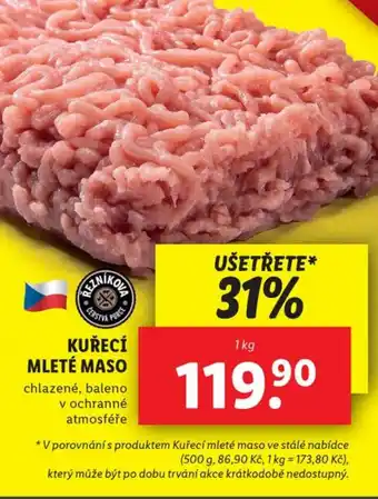 Lidl KUŘECÍ MLETÉ MASO nabídka