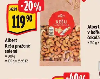 Albert Albert kešu pražené solené nabídka