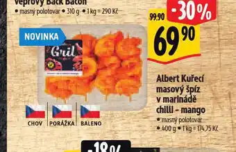 Albert Albert kuřecí masový špíz v marinádě chilli - mango nabídka
