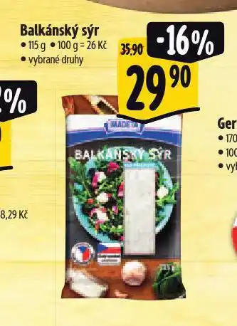Albert Balkánský sýr nabídka