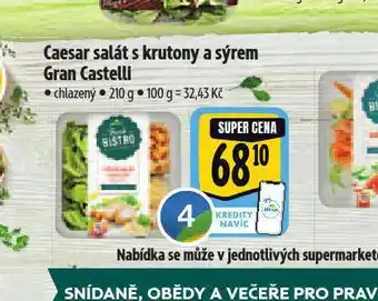 Albert Caesar salát s krutony a sýrem gran castelli nabídka