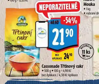 Albert Cassonade třtinový cukr nabídka