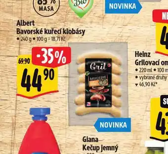 Albert Albert bavorské kuřecí klobásy nabídka