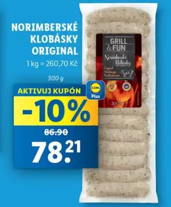 Lidl NORIMBERSKÉ KLOBÁSKY ORIGINAL nabídka