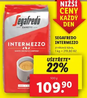Lidl SEGAFREDO INTERMEZZO nabídka