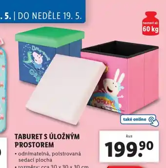 TABURET S ÚLOŽNÝM PROSTOREM
