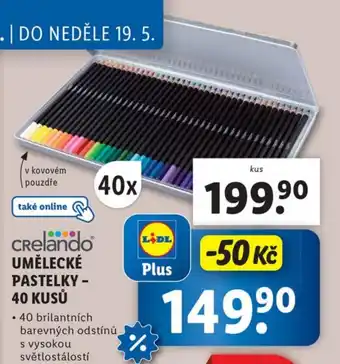 Lidl UMĚLECKÉ PASTELKY - 40 KUSŮ nabídka