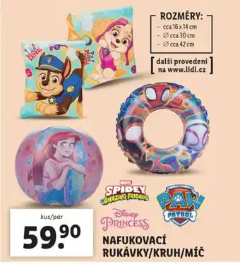 Lidl NAFUKOVACÍ RUKÁVKY/KRUH/MÍČ nabídka