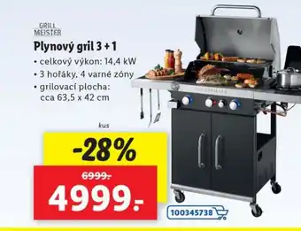 Lidl Plynový gril 3+1 nabídka