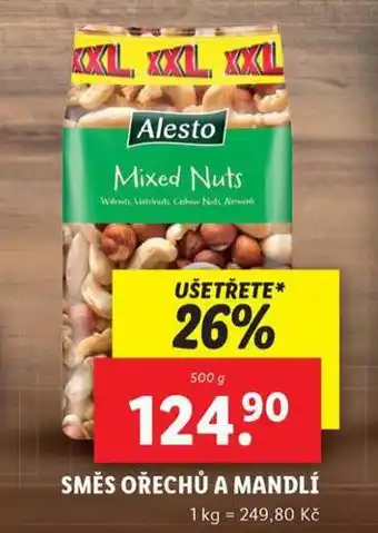 Lidl Směs ořechů a mandlí nabídka