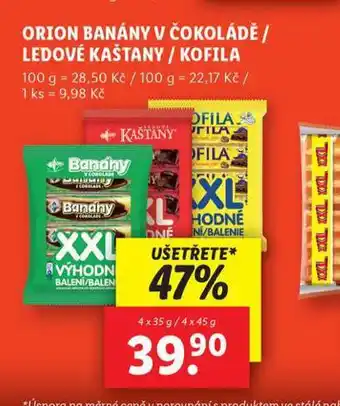 Lidl Orion banánky v čokoládě nabídka