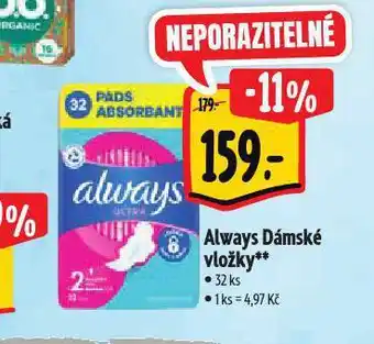 Albert Always dámské vložky nabídka