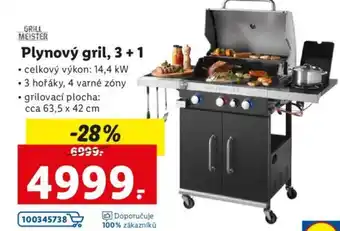 Lidl Plynový gril, 3+1 nabídka