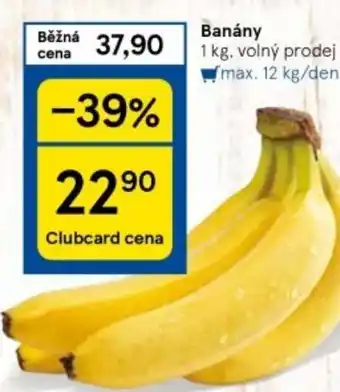Tesco Banány nabídka