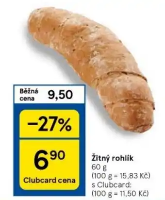 Tesco Žitný rohlík nabídka