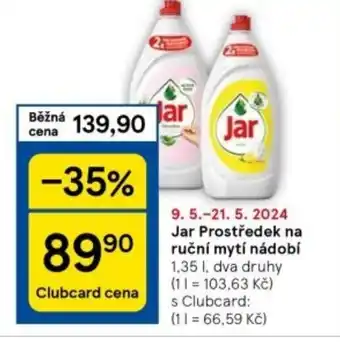 Tesco Jar Prostředek na ruční mytí nádobí nabídka