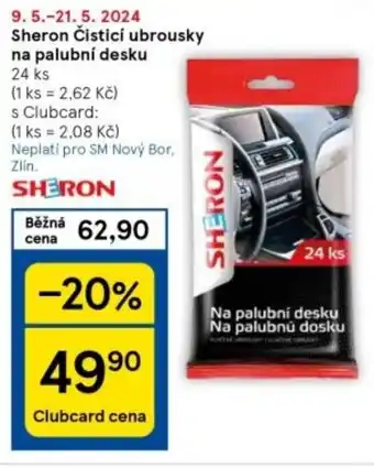 Tesco Sheron Čisticí ubrousky na palubní desku nabídka
